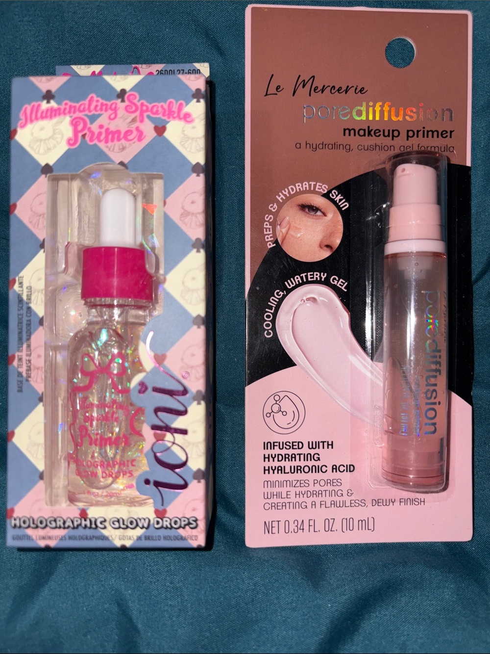 Le Mercerie’ Porediffusion Primer & Illuminating Sparkle Primer – Hydrating Gel